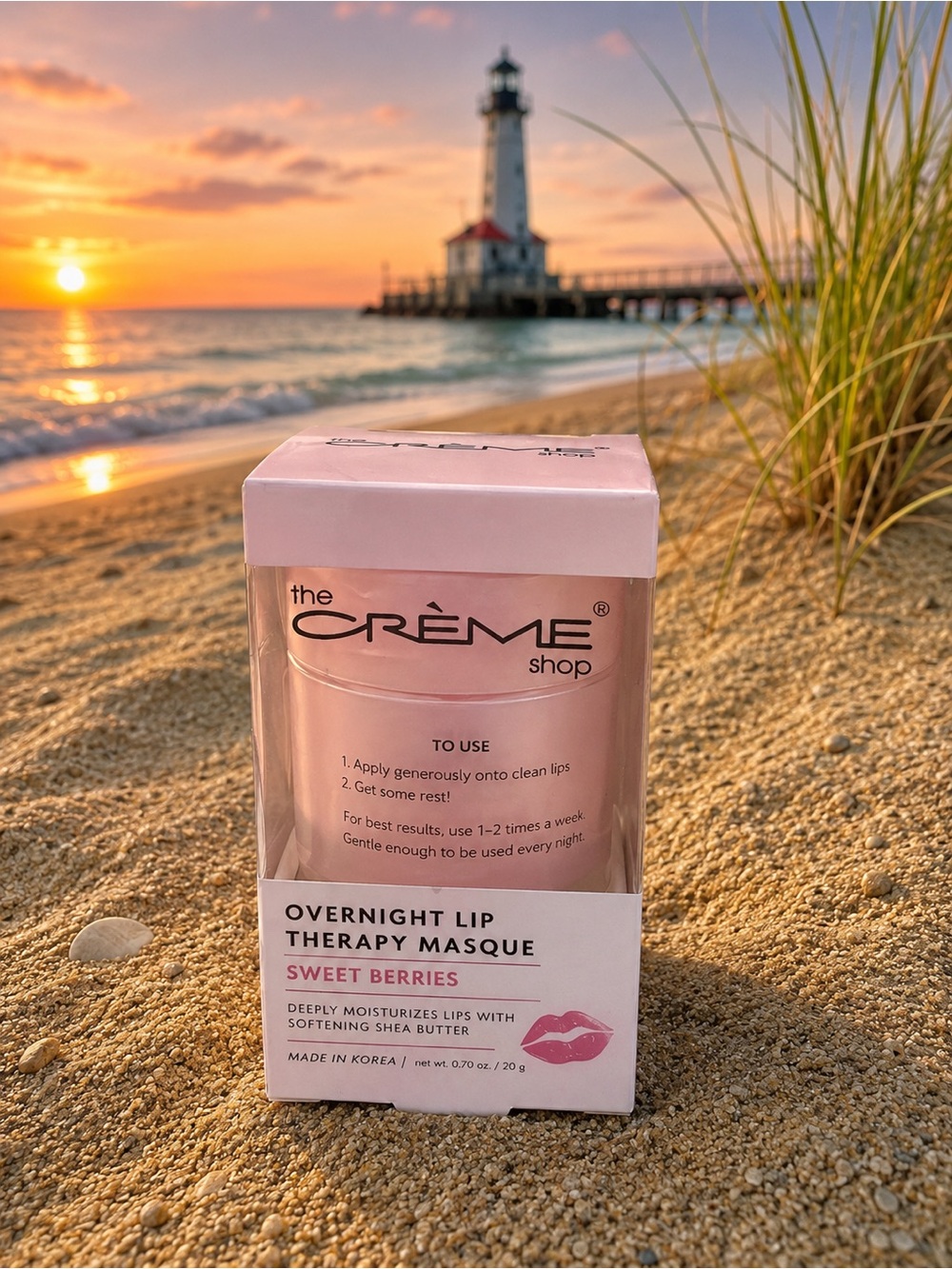 The Crème Shop Overnight Lip Therapy Masque — Sweet Berries (Pink)